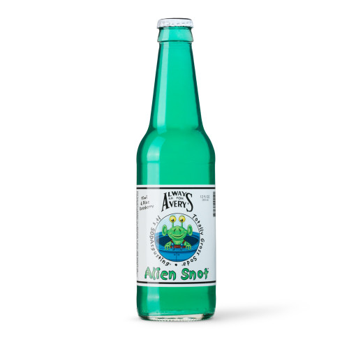 Avery's Totally Gross Alien Snot Soda - Kiwi & Blue Raspberry - 12 oz Bottle
