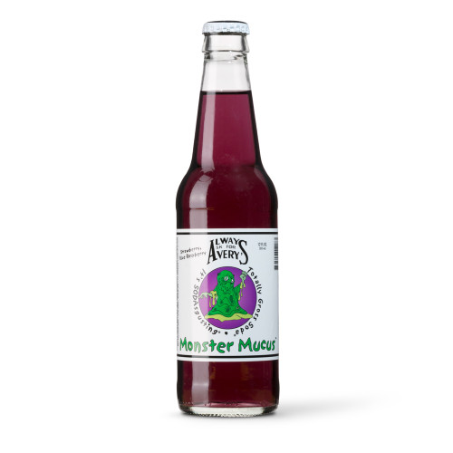 Avery's Totally Gross Monster Mucus Soda - Strawberry & Blue Raspberry - 12 oz Bottle
