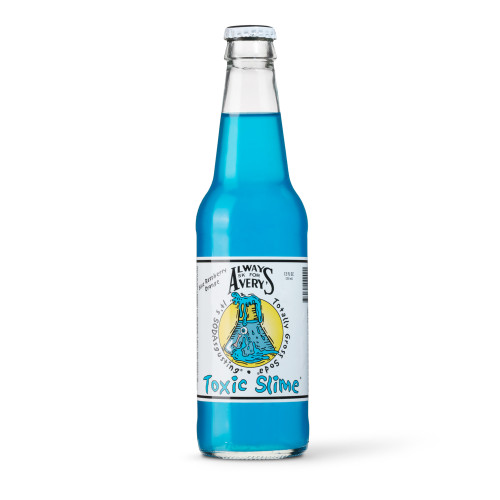 Avery's Totally Gross Toxic Slime Soda - Blue Raspberry, Orange & Lemon - 12 oz Bottle