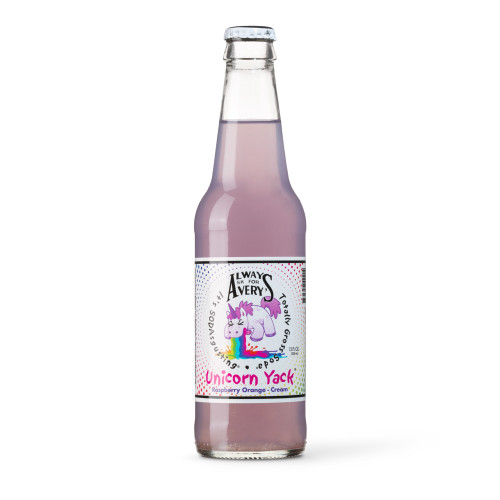 Avery's Totally Gross Unicorn Yack Soda - Raspberry & Orange Cream - 12 oz Bottle
