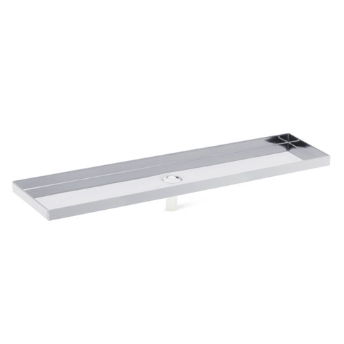 23 7/8" Countertop Drip Tray - Stainless Steel - With Drain