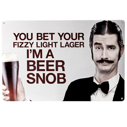 Beer Snob Metal Bar Sign