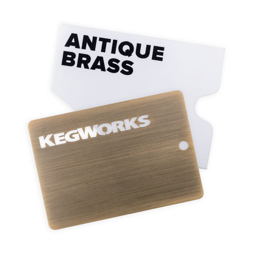 KegWorks Antique Brass Sample Chip