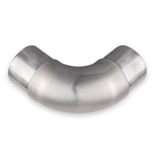 Curved Flush Elbow Fitting 90 Degree - Brushed Stainless Steel -2" OD Diagram